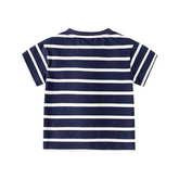 Blue Stripes Round Neck T-Shirt